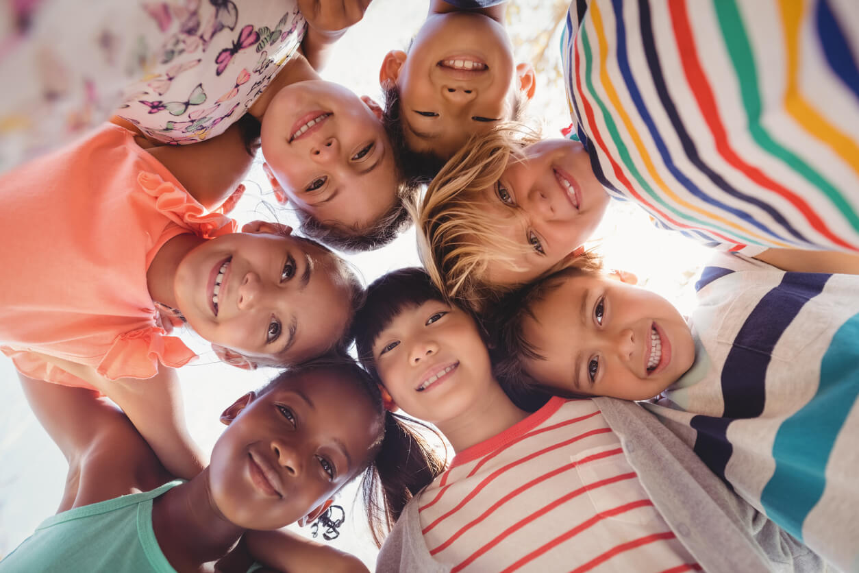 Group of children smiling 