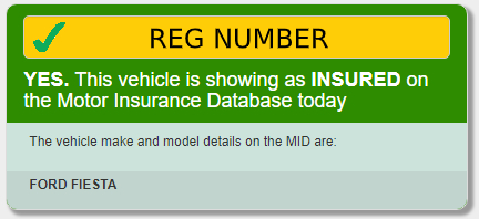 AskMID car insurance check result