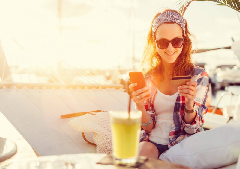 A woman on holiday