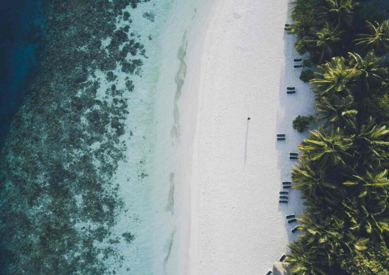 Above shot of the Maldives