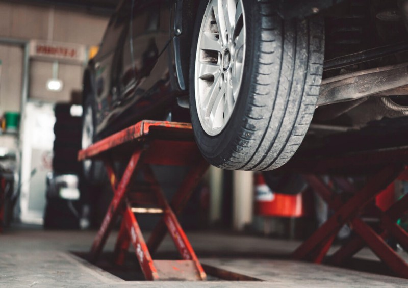 Broken down car having MOT