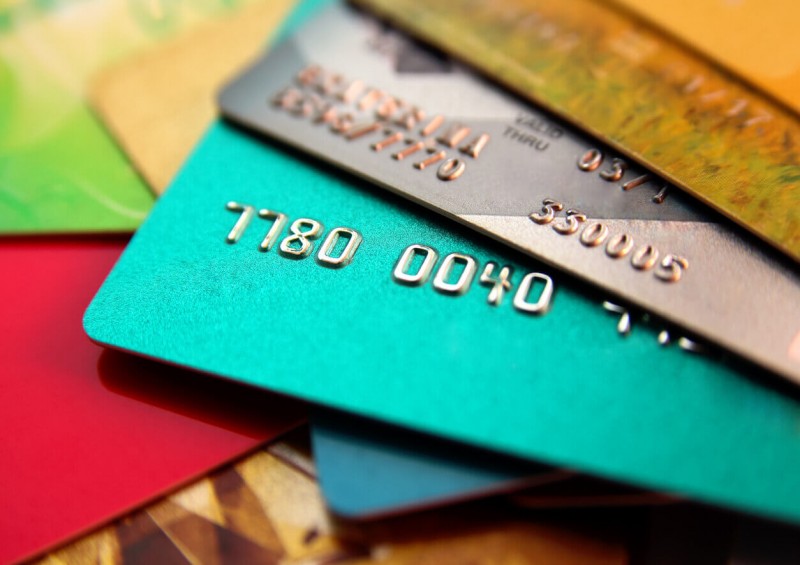 Different colour credit cards