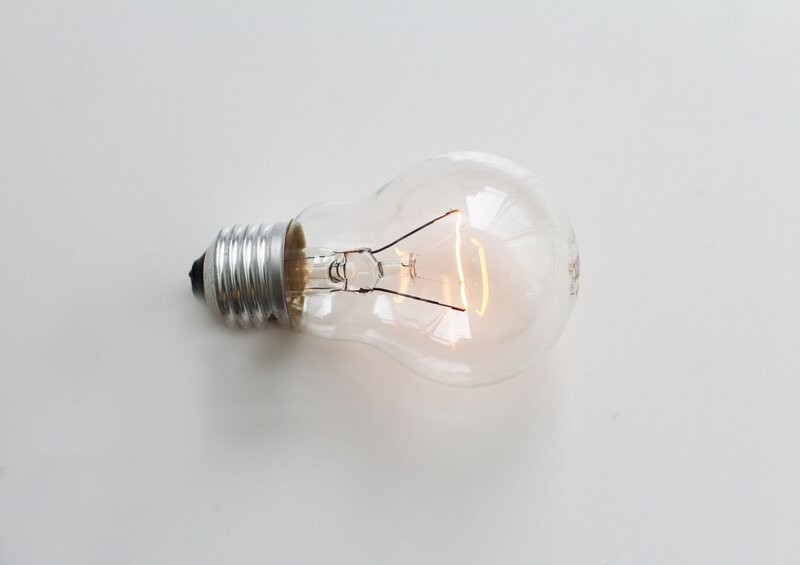 Lightbulb lit up