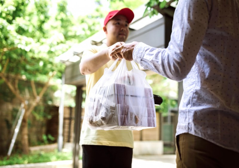 Man delivering a takeaway
