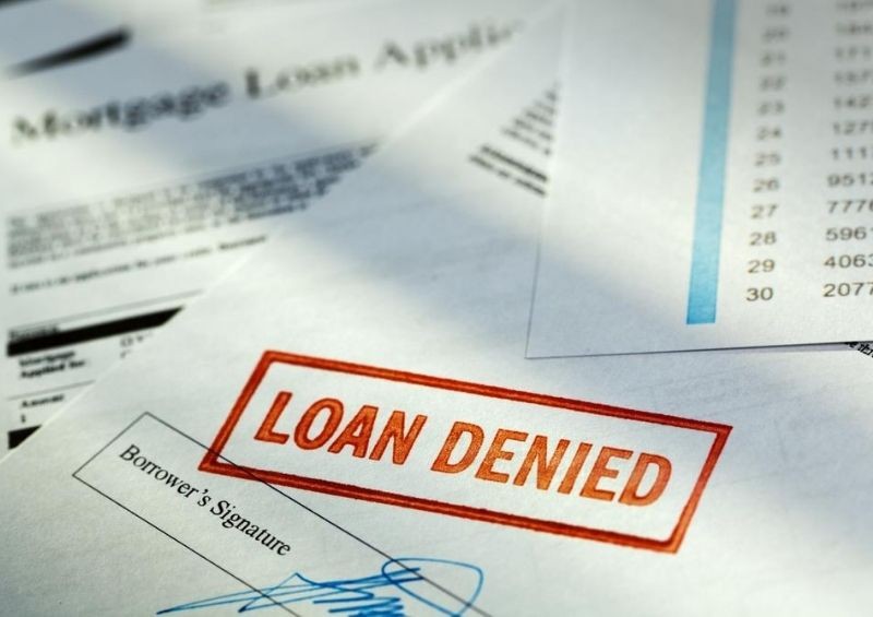Mortgage Loan Application denied stamp