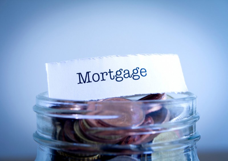 Mortgage typed on piece of paper