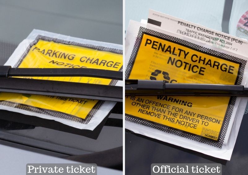 Penalty charge notice and parking charge notice