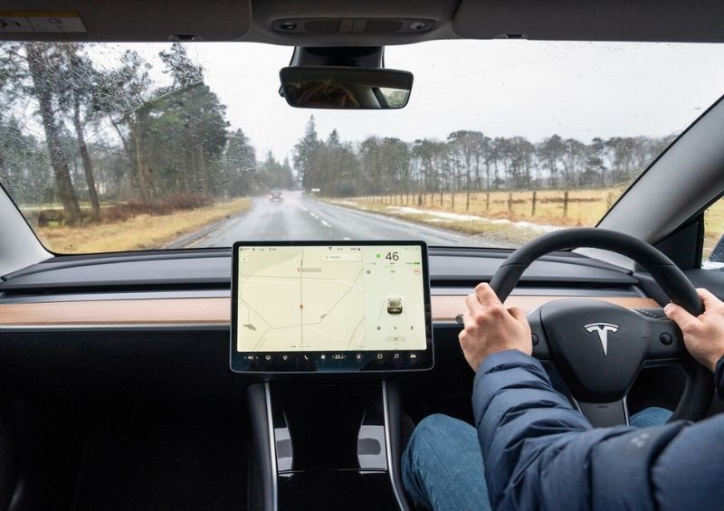 Tesla interior software