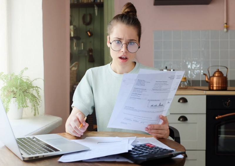 Woman shocked while checking her insurance premiums