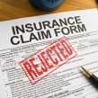 An insurance claim form void or rejected