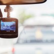 Dash cam fitted to a driving car