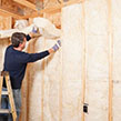 Installing insulation to a house