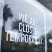 Shop sign closed temporarily coronavirus