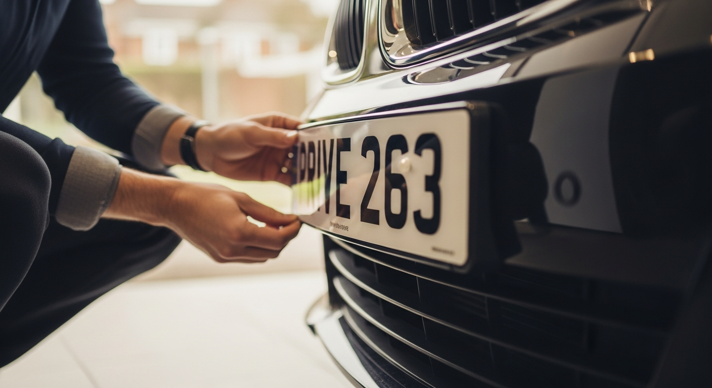 How to put and retain a private number plate on a car